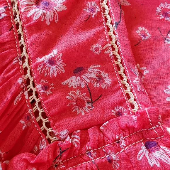 Free People Red Cotton Blouse - Picture 7 of 8